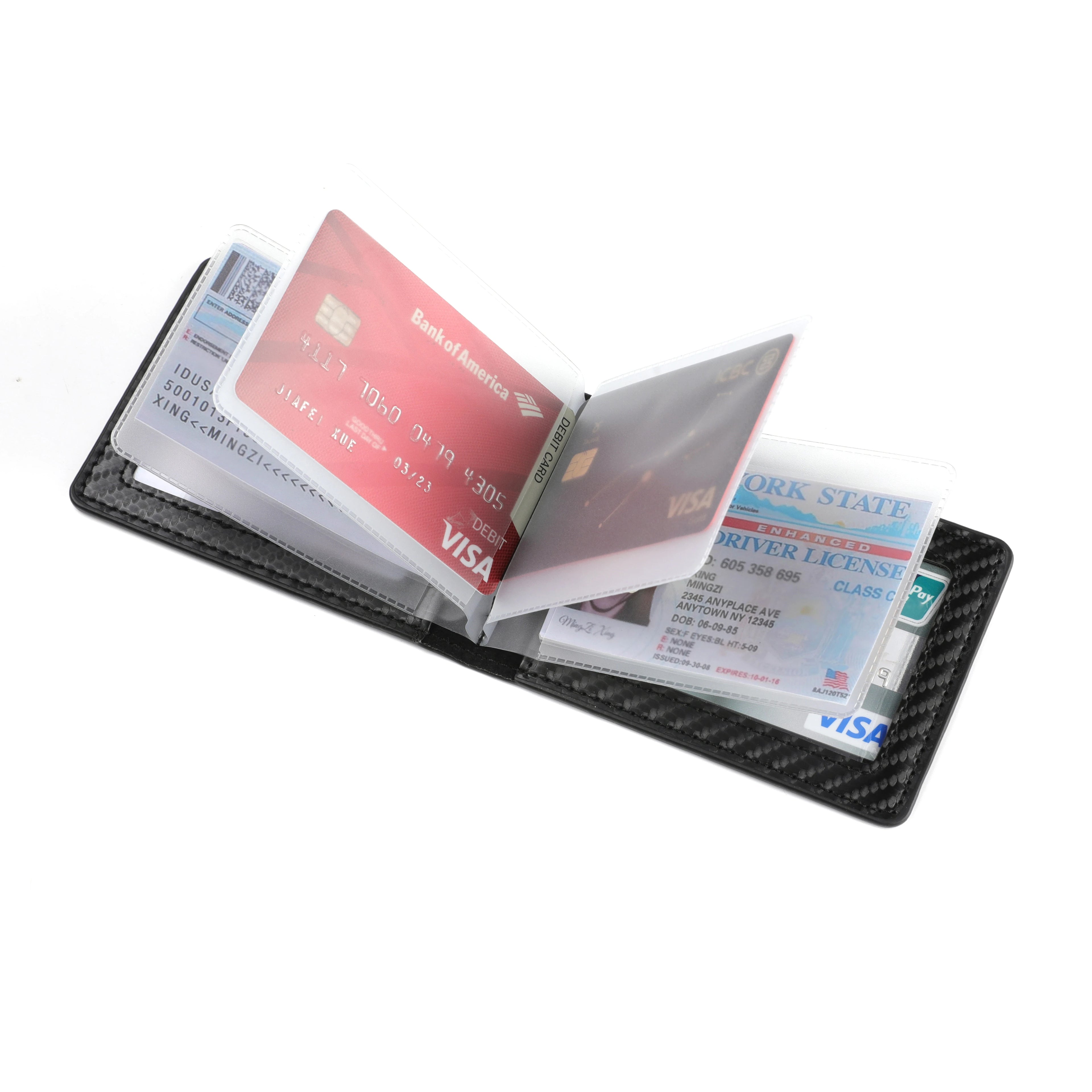 Men's credit card Card holder Carbon Fiber Men's Business Slim card holder