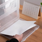 A4 Transparent File Organizer Box (1 Piece), Plastic Project Organizer Box, Office File Protection Box