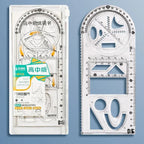 Multi -function Ruler Set Drawing Geometry Protractor Spirograph Ruler Students Mathematics Drafting Tools