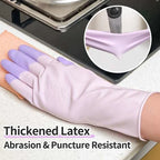 Latex Cleaning Gloves Non Slip Grip Waterproof Reusable for Dish Washing Kitchen Bathroom Household and Laundry Chores