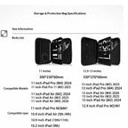 Tablet Bag For 2025 EVA Bag For 9-13 Inch Tablet Sleeve Case Fits iPad Air 11 10.9 inch iPad Pro 11 M4 iPad Pro 13 Inner Bag