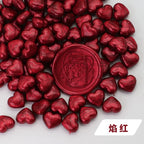 100pcs Heart-Shaped Sealing Wax Beads for Wax Seal Stamp, Great For Embellishment Of Card Envelope, Wedding Invitation