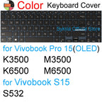Keyboard Cover for ASUS Vivobook 15 Pro 15X OLED GO S S15 N6506 S5507 S5506 M5506 X1505 M1505 K3504 Silicone Protector Skin Case