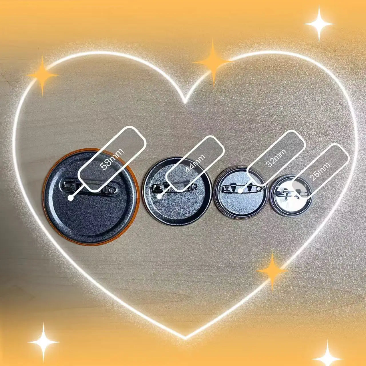 Custom Button Pins Multiple Sizes Custom Button Badges Personalized Photo Logo Tinplate Round Brooch  DIY Accessory Gift