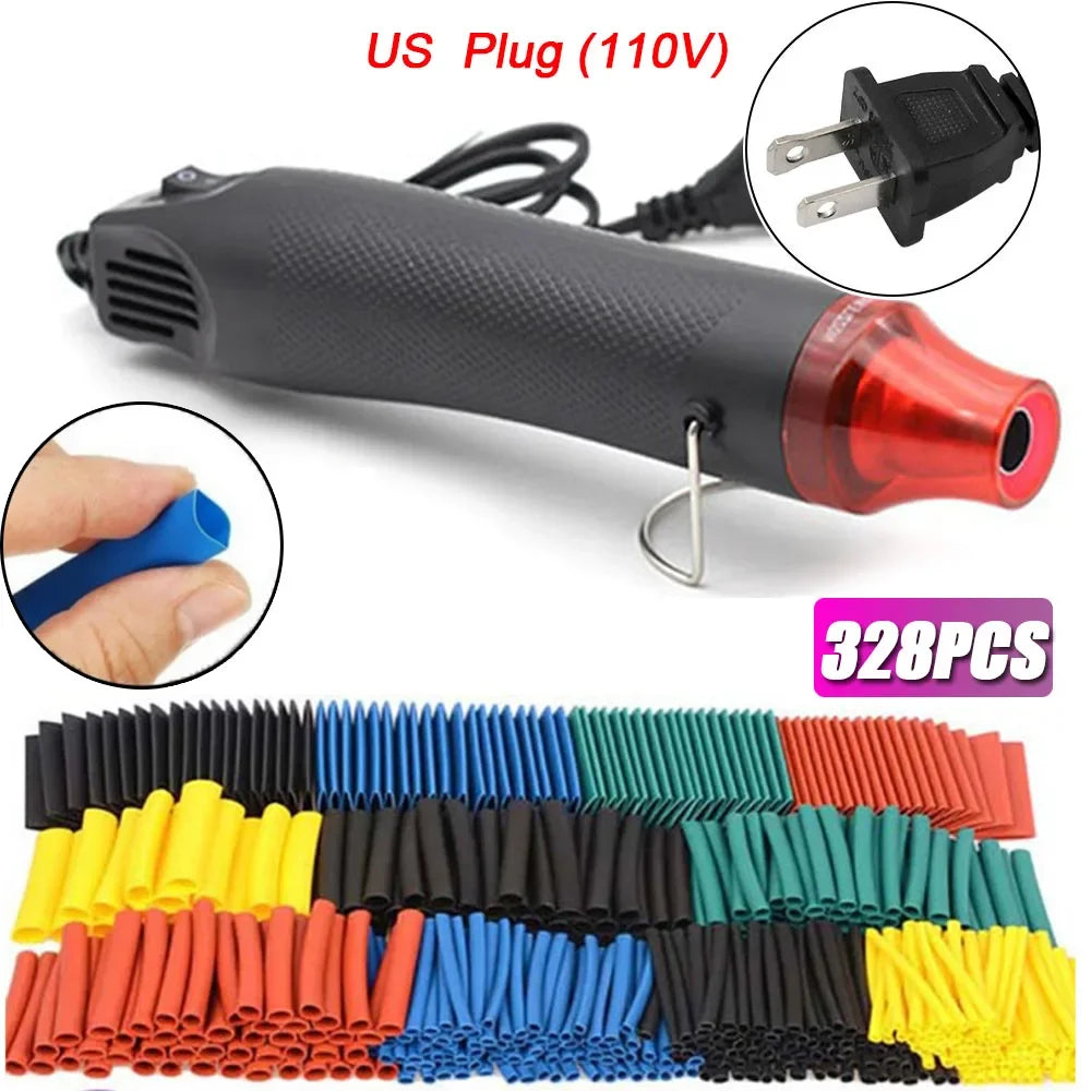 580/328/127PCS Heat Shrink Tubing Wrapping Kit 2:1 Shrinkable Wire Shrinking Wrap Tubing Wire Connect Cover Protection Sleeving