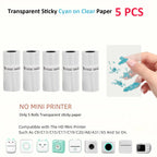 Thermal Mini Printer, Portable Inkless Sticker Maker,Bluetooth Free Cut Small Pocket Printer for Children DIY 57mm Photo Print