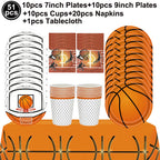 Basketball Tablecloths Basketball Party Decorations Rectangular Plastic Table Cover Boys Basketball Theme Birthday Party Supplie