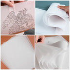 100Sheets A4 Sulfuric Tracing Paper Translucent Paper for Drawing Art Design Animation Drafting Architecture Calligraphy