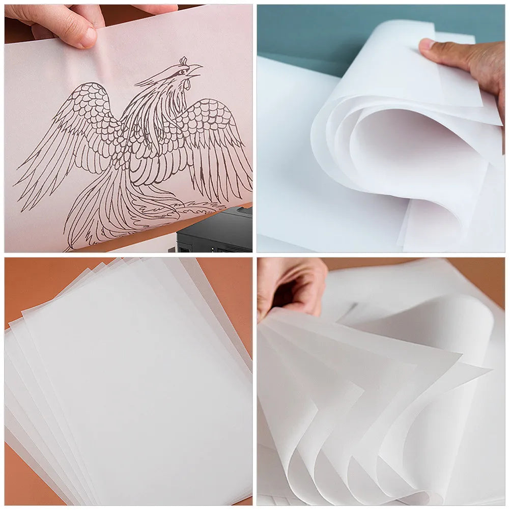 100Sheets A4 Sulfuric Tracing Paper Translucent Paper for Drawing Art Design Animation Drafting Architecture Calligraphy