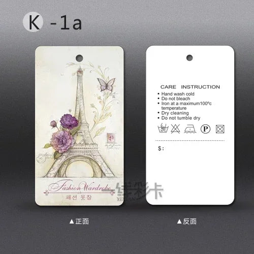 250pcs/lot Clothing Printing Hang Tags Price Tag in Stock Labels for Clothes Personalizar Etiquetas