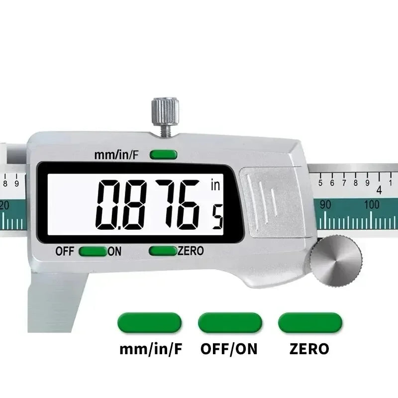 ET50 150mm Digital Caliper Stainless Steel Fraction / MM / Inch 0.01mm High Precision for Mechanical Components Measure