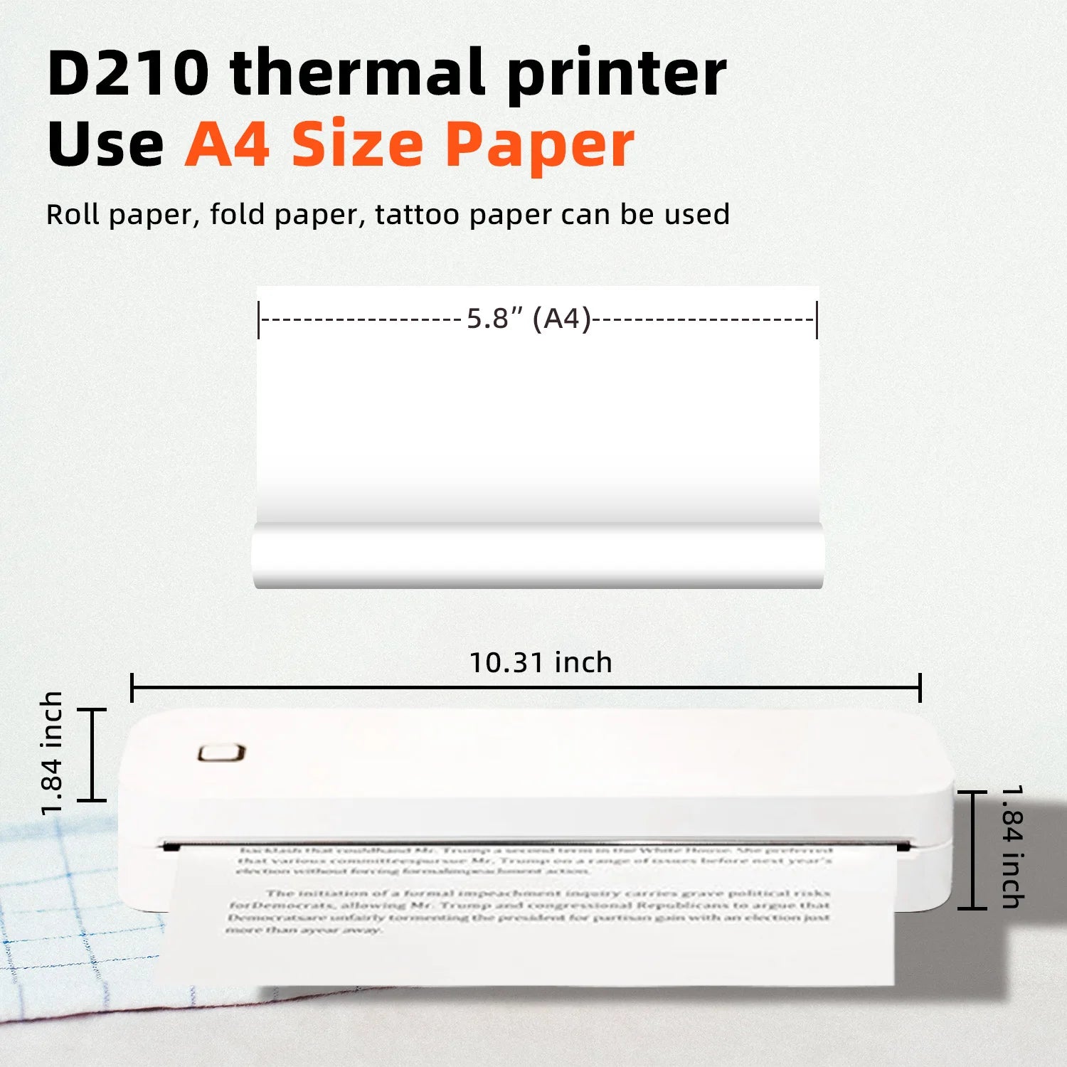 Marklife Thermal Inkless Printer A4&Tattoo Maker Mini Portable Bluetooth Wireless Used For School Office Small Business Machine