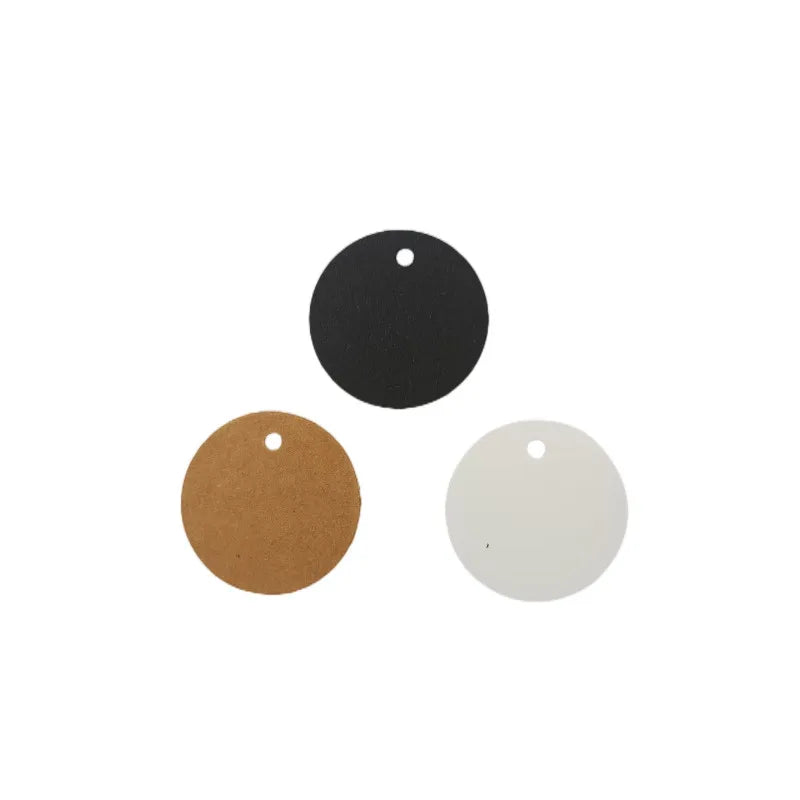 100pcs Kraft Multiple Sizes Paper Tags Round Luggage Note Wedding Invitations Cards Blank Gift Price Hang Tag Christmas Decor