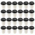 50Pcs Paper Coffee Cups Disposable Takeaway Cups Lid Included 8Oz 280Ml Hot Cold Beverage Insulation Leakproof