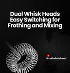 MHW-3BOMBER Electric Milk Frother Dual Whisk Heads Handheld Foam Maker Type-c Rechargeable Coffee Latte Cappuccino Mixer