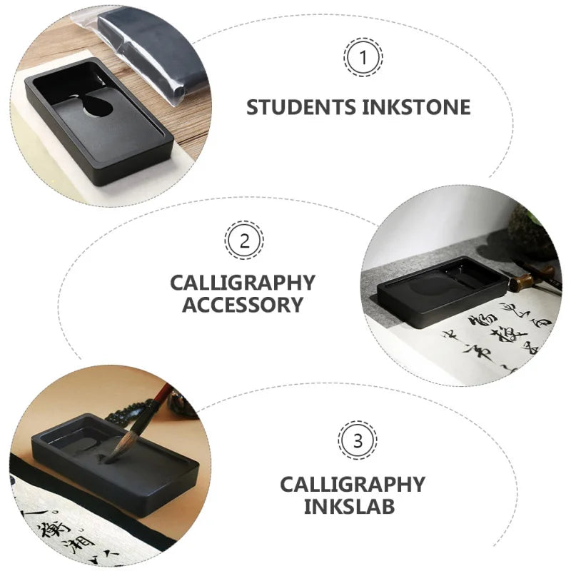1Pc plastic Ink Stone Chinese Ink Dish Sumi Inkstone Japanese Inkstone Inkstone Ink tray Four Treasures Of The Study