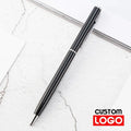 New Metal Ballpoint Pen Rose Gold Pen Custom Logo Advertising Ballpoint Pen  Lettering Engraved Name School&office Supplies