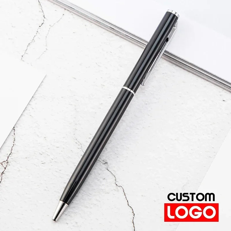 New Metal Ballpoint Pen Rose Gold Pen Custom Logo Advertising Ballpoint Pen  Lettering Engraved Name School&office Supplies
