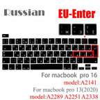 Russian Silicone Keyboard Cover Protector for Macbook Air13/12/15/16Pro Touchbar A2992/A3113/A2941/A1990/A3114/A2289A2337/A2141