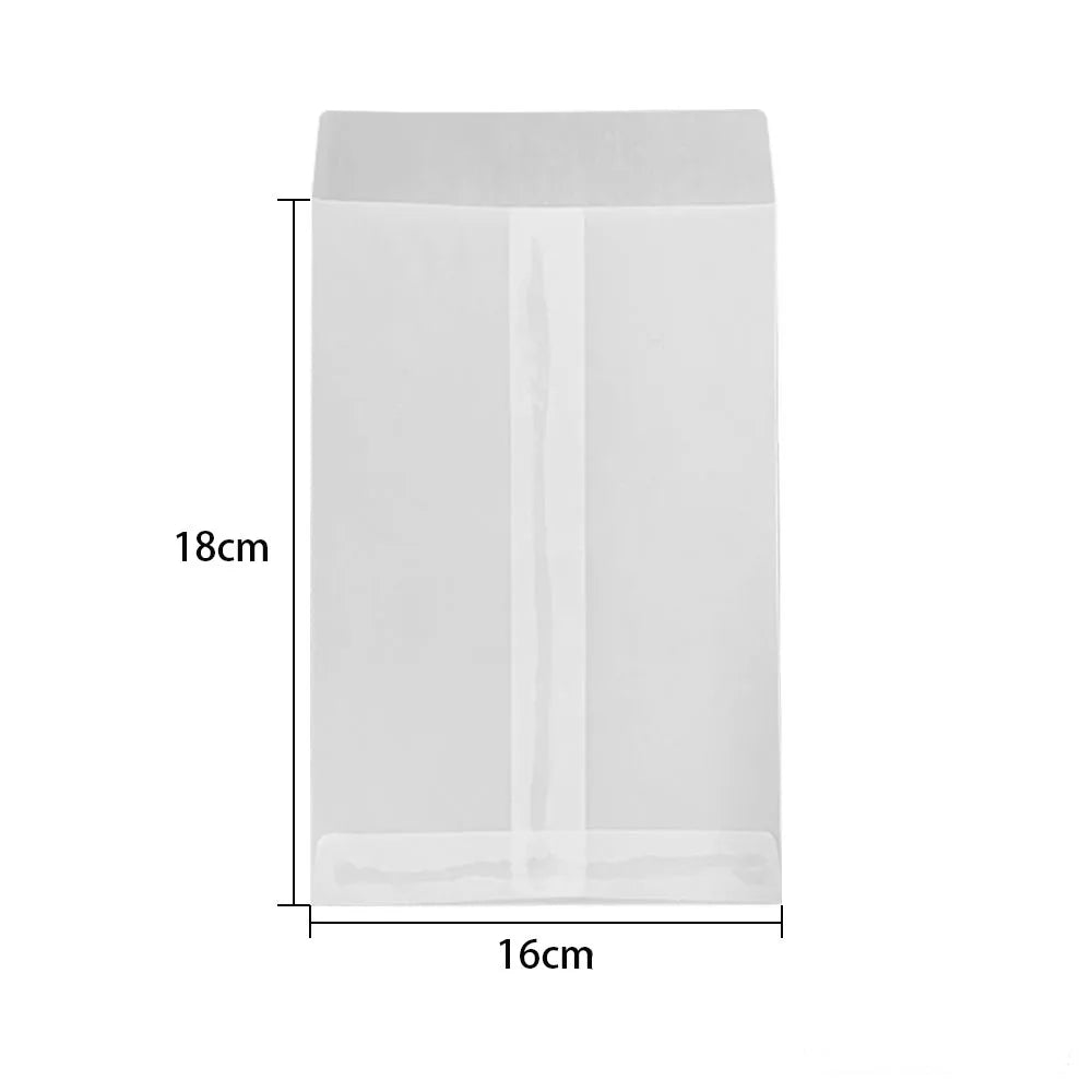 50pcs/lot Translucent Mini Envelope Jewelry Storage Bag for Card Earring Necklace Gift Packaging Bags Wedding Wedding Envelopes