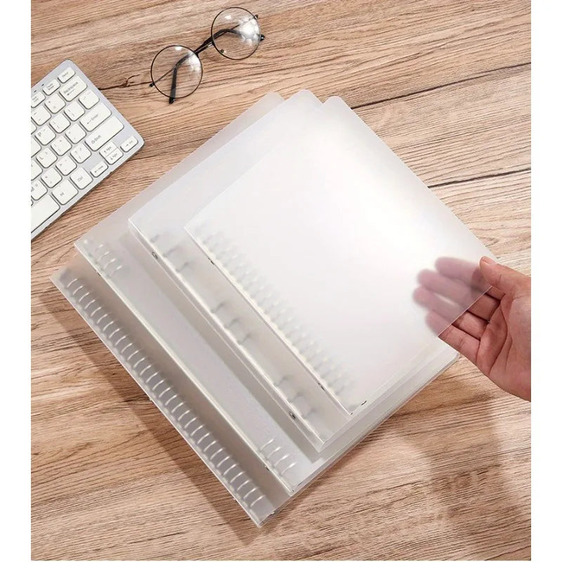 175-Page Capacity Ringed Binder, Clasp Closure Plastic Organizer Binder for Office, School, Home Supplies - PP Material