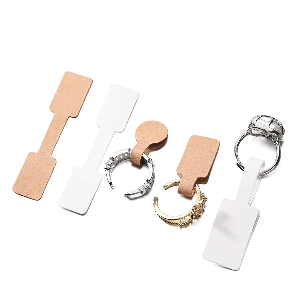 100pcs Jewelry Price Tags Sticker Label for Necklace Ring Earrings Repair Card Small Business Display Packaging Material