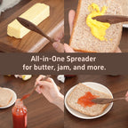 3-piece natural walnut wood coffee stirrer set, reusable, kitchen beverage stirring spoon, butter spreader, coffee equipment set