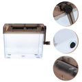 Mini Paper Shredder Manual Hand Crank ABS Cutter with Transparent Dust Box for A4 Documents Office School Desktop Hand Shredder