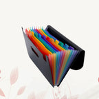 Rainbow File Folder A4 Size Portable Multilayer Accordion Organizer Document Holder for Students Office School Use