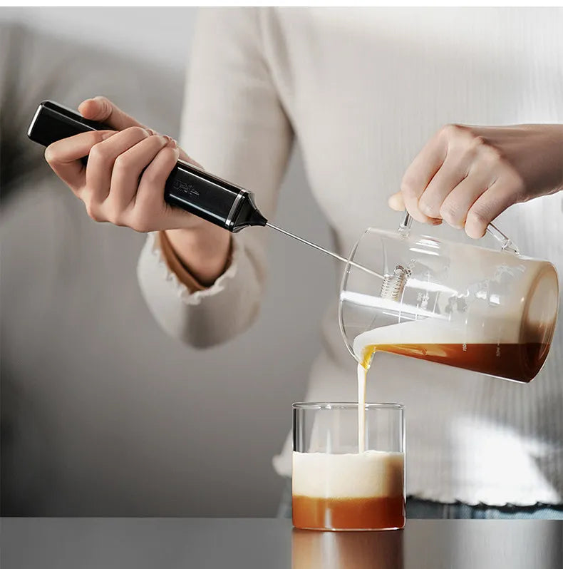 MHW-3BOMBER Electric Milk Frother Handheld Coffee Stirrer Household Egg Beater Milk Foam Maker Multi-Function Milk Frother