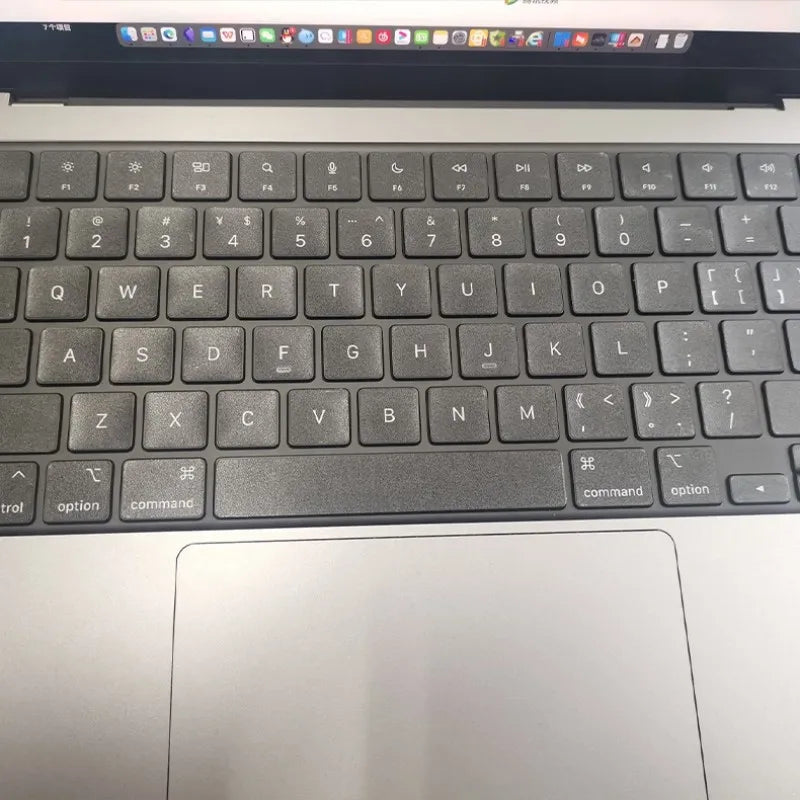 (Us American Style) Frosted Transparent White Mbp Keyboard Sticker Compatible with 13- 16inch MacBook Air/Pro Key Sticker Translucent Film to Prevent Keyboard Oiling