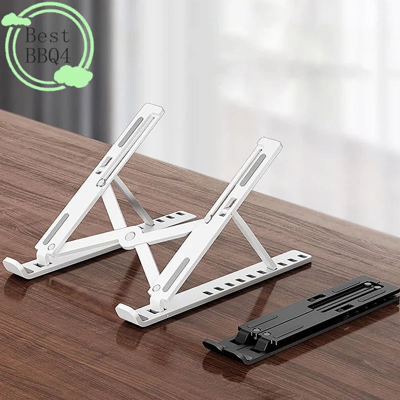 (BBQ4)Universal Laptop Stand Adjustable Notebook Holder For Macbook Non-slip Foldable Cooling Base Bracket For Tablet Phone