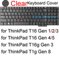 Keyboard Cover for Lenovo ThinkPad 16 Z16 P1 X1 E16 L16 P16 T16 P16s P16v T1g T16g Gen 8 7 6 5 4 3 Silicone Protector Skin Case