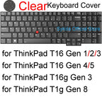 Keyboard Cover for Lenovo ThinkPad 16 Z16 P1 X1 E16 L16 P16 T16 P16s P16v T1g T16g Gen 8 7 6 5 4 3 Silicone Protector Skin Case