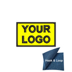 1PC 8x5cm Custom Name Tags Embroidered Patch Personalized Stripes Badge Number  Text Badge Iron On Backing Hook & Loop Backing