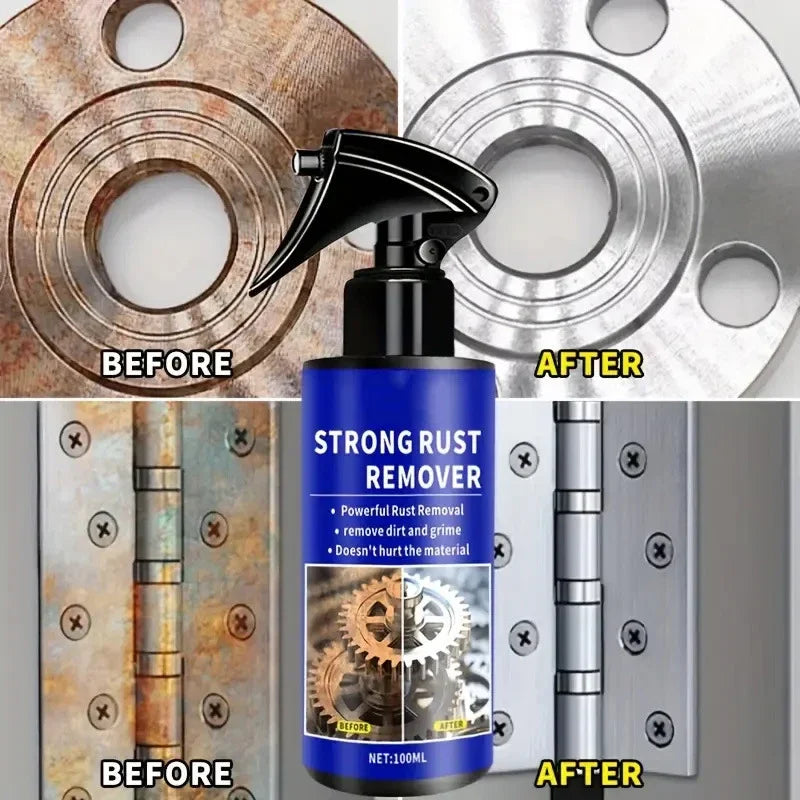 2026 Car All-Purpose Rust Remover Spray - 100ML, Fast-Acting Iron Oxidation Eliminator, Restores Shine, Safe on Various Surfaces