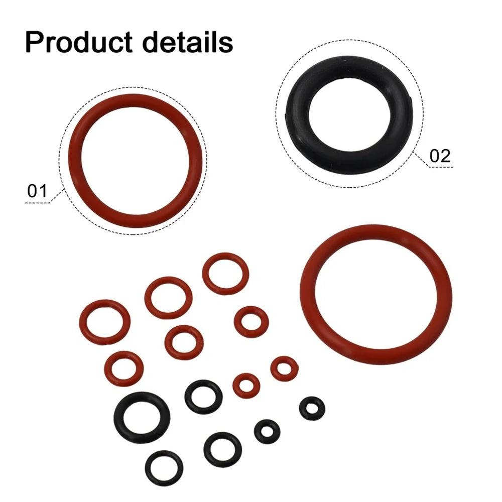 15pcs, O-Ring Seal Kit Silicone Gasket For Saeco Gaggia Spidem Coffee Machine Brewing Group Spout Connector Kitchen Accessories