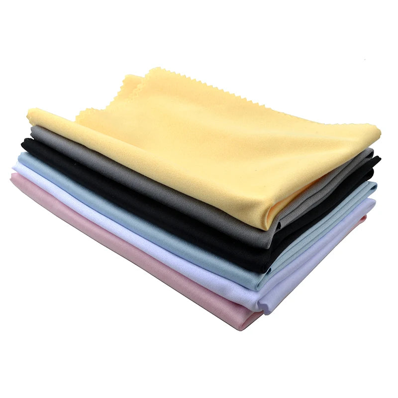 1pc Big Size 30x30cm Needle 1 220gsm Glasses Lens Microfiber Cleaning Cloth Eyeglasses Cleaner Wipe Colorful Grey White Black