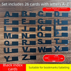 A-Z 26 Letters Alphabetical Labeling Bookmarks Plastic Dividers Premium Feel Category Identification Cards Alphabetical Tabs