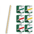 Three-edge scale triangle large-scale drawing indoor architectural drawing magnifying ruler parallel t-shaped garment design hig