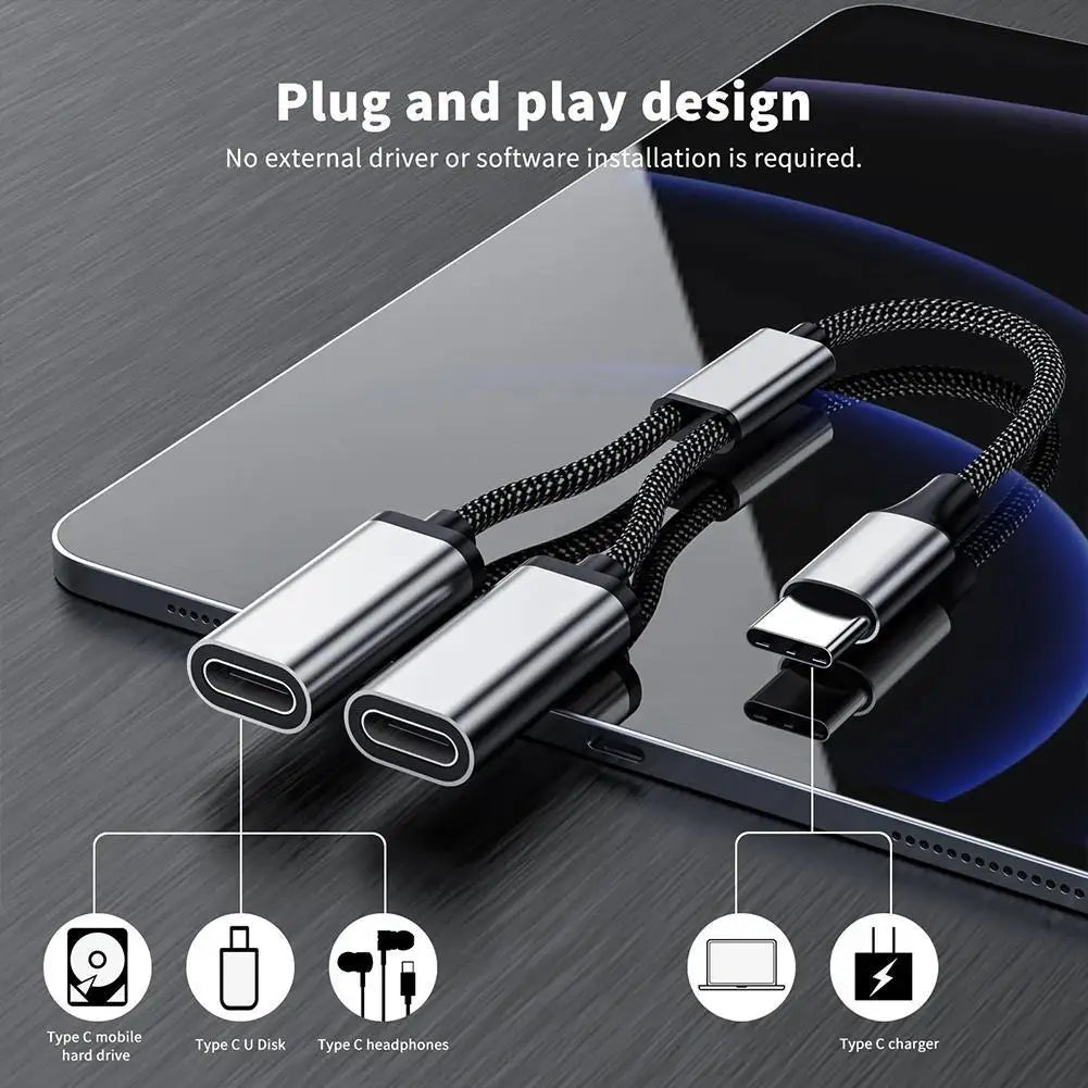 Multi USB Hub Extensions 3/2 Port Type C Hub USB Splitter Fast Data Transmission OTG Adapter For PC Laptop Pro