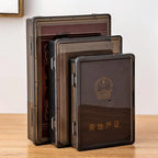 1Pc Document Organizer Box Household Certificate File A4 Box Important Information Registration Book Dust Proof Storage Case