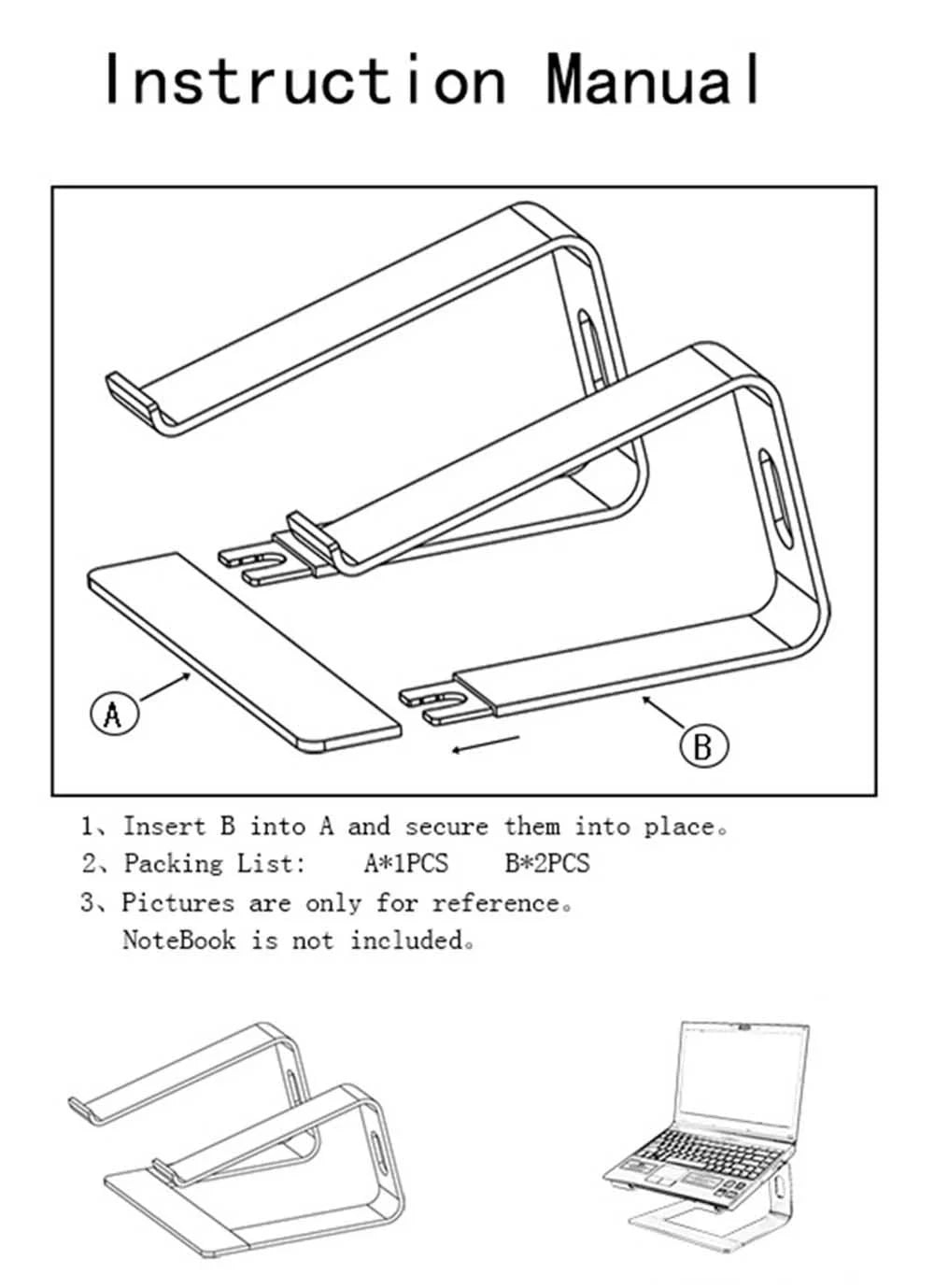 Laptop Stand Holder Aluminum Stand For MacBook Portable Laptop Stand Holder  Desktop Holder Notebook PC Computer Stand