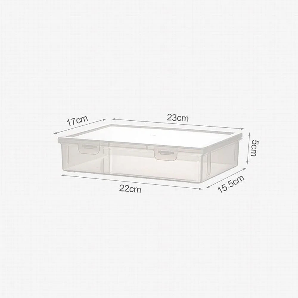 A4 Dust Proof Document Organizer Storage Box Black Transparent Simple Certificate File Box Container for Easy Organization