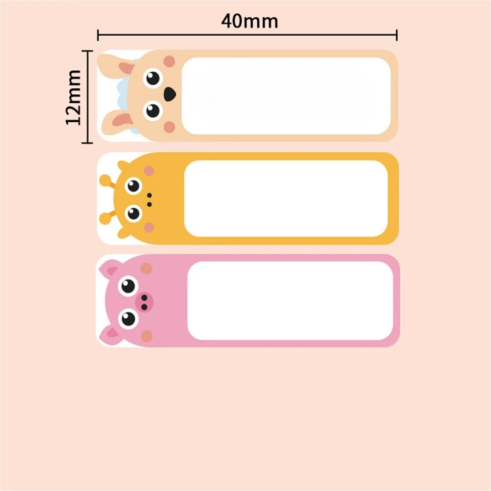 150pcs Waterproof Blank Self Adhesive Assorted Stickers Removable 12x40mm Label Stickers Name Tag Bottle File Document