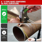 Pipe Center Finder Measure Adjustable Dial Bubble Protractor Measure Pipe Diameter Over 1/2" and Upand up With 4" Y Type Base