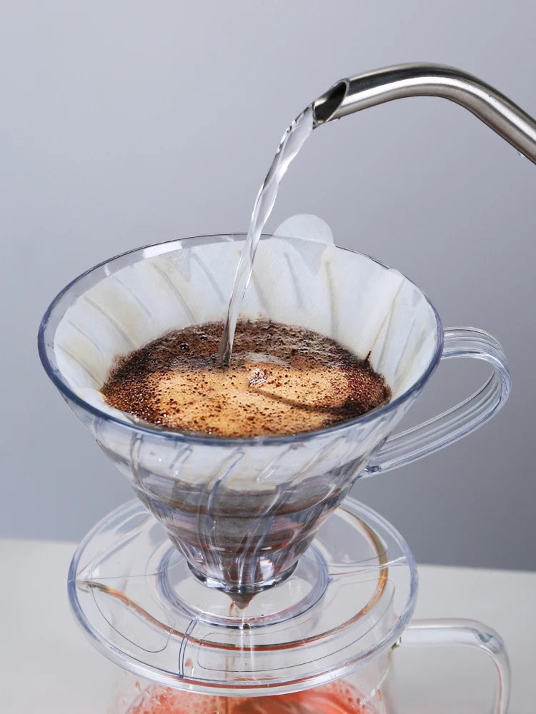 Hot Selling V Shaped 60 Degrees Coffee Maker Set Pour-over Coffee Filter Cup Spiral Hand Filter Cup