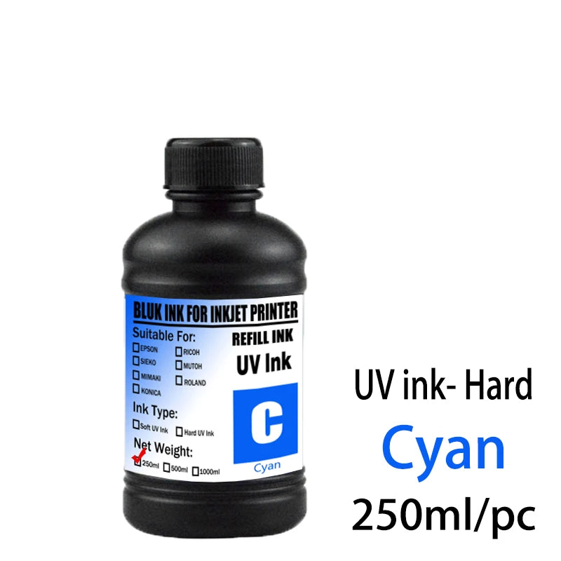 For Epson UV Hard ink Soft ink White LED UV Ink For Epson DX5 DX7 XP600 TX800 Printhead I3200 I1600 R1900 R2000 Rl800 Printer