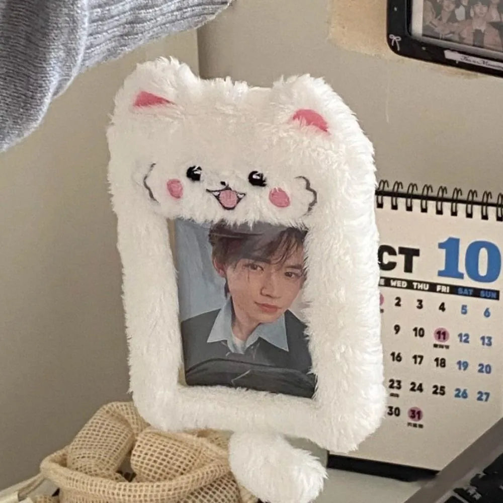 Multifunctional Photocard Case Bear/Rabbit/Chick Bus Door Cards Sleeve Cute Cartoon Photo Card Holder School Office