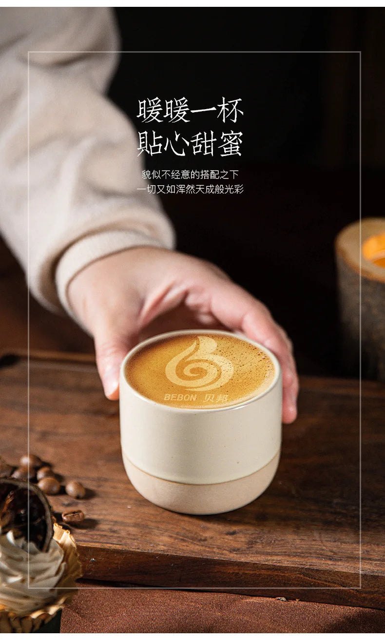 Vintage Coffee Mug 100ml 180ml 230ml Ceramics Tea Cup Japanese-style Cafes Drinkware Stoneware Espresso for Restaurants Hotels